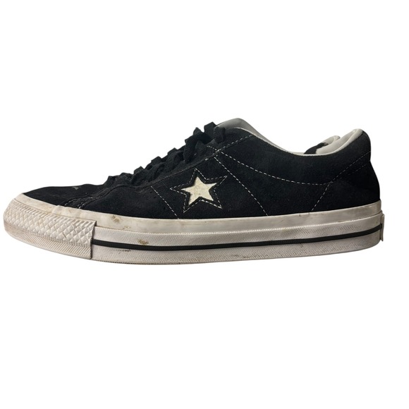 Converse One Star Suede Black Low Top Sneakers Men's 8.5 Women's 10 - Picture 3 of 11